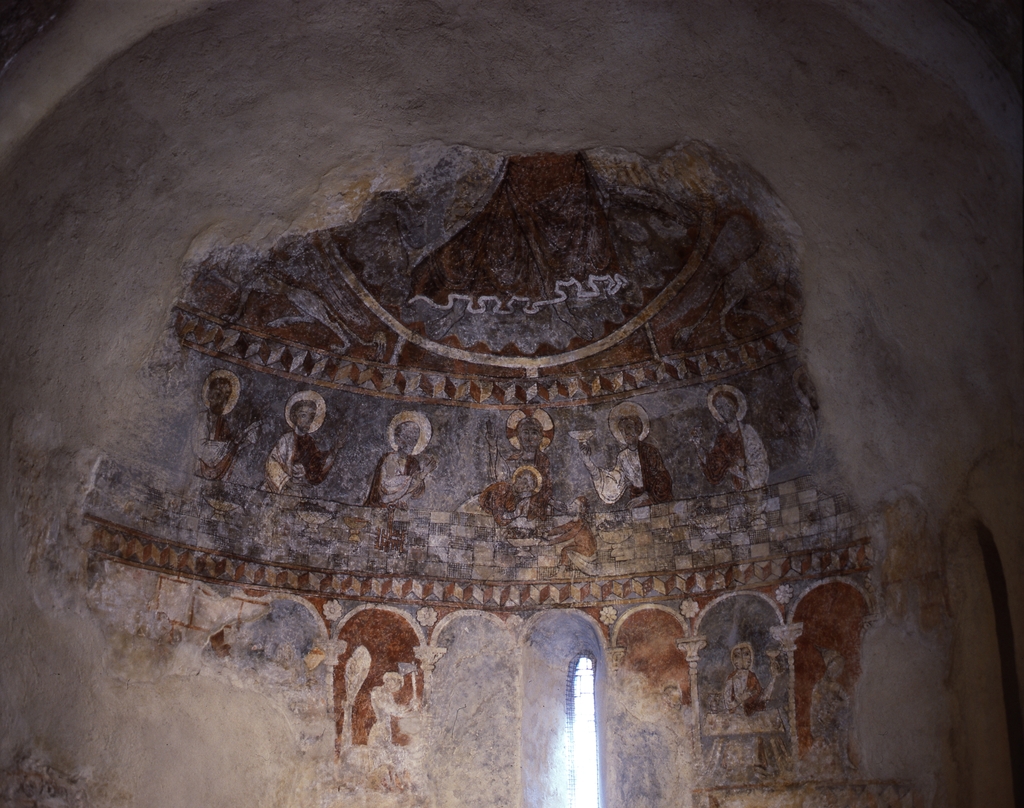 Peintures monumentales : Cène (la), mois de l'Année (les), Christ en majesté