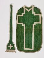chasuble verte, étole et chape (n° 3)
