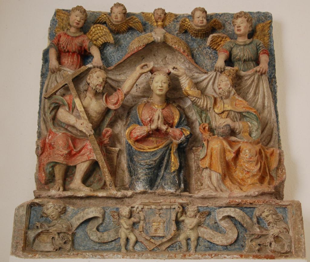 haut-relief : couronnement de la Vierge (le)