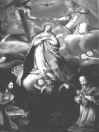 tableau : Saint Naphaise et saint Ambroise de Cahors, Couronnement de la Vierge