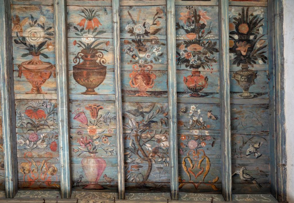 ensemble des peintures monumentales du "studiolo" au dernier étage