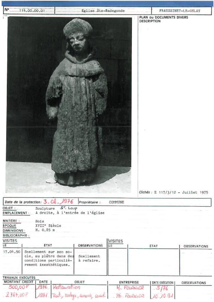 statue (statuette) : Saint Loup