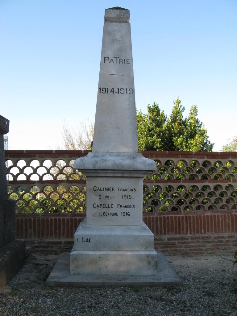 monument aux morts de la guerre de 1914-1919
