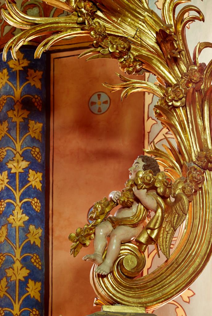 ensemble du maître-autel (autel, tabernacle, baldaquin et statues)