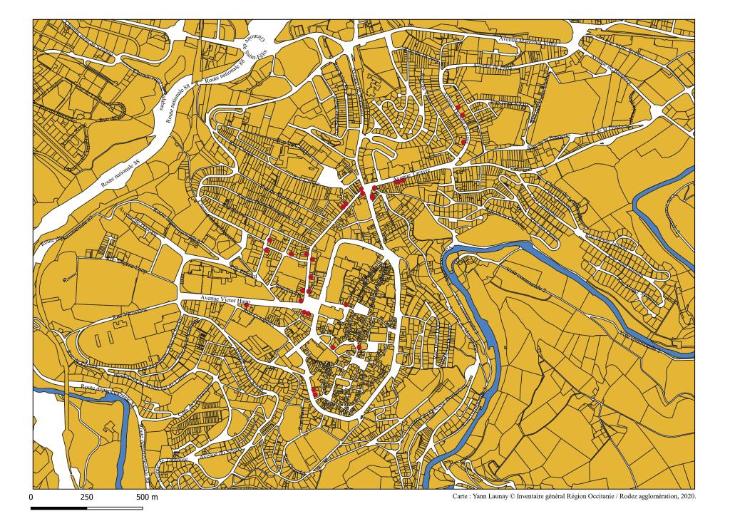 les maisons et les immeubles de Rodez au 20e siècle