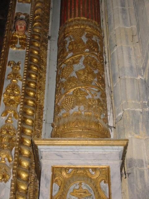 retable et tableau de la Dernière communion de saint François d'Assise en présence de la Vierge à l'Enfant