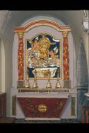 ensemble de l'autel-retable nord (retable, chandeliers d'autel (4))