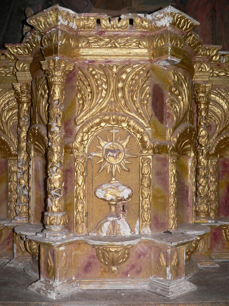 retable du maître-autel, avec tableau de La Crucifixion