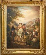 tableau : épisode de la guerre des Cévennes, 1703, le chef camisard Jean Cavalier