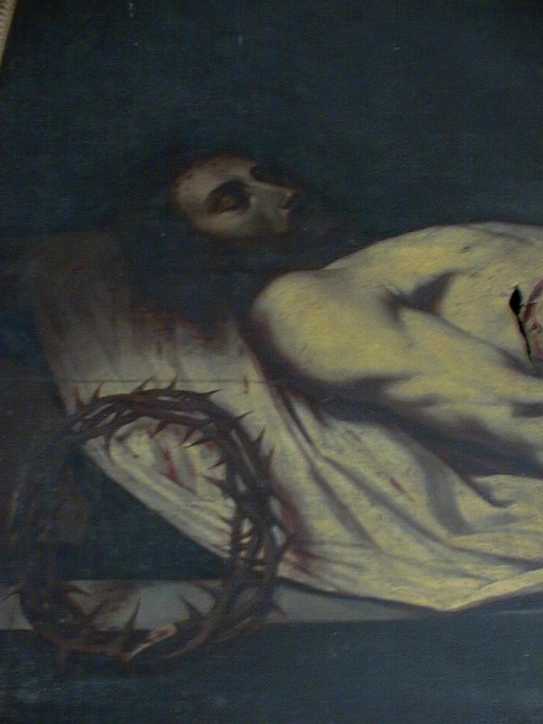 tableau et son cadre : Le Christ mort couché sur son linceul