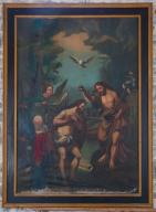 tableau et son cadre : Baptême du Christ