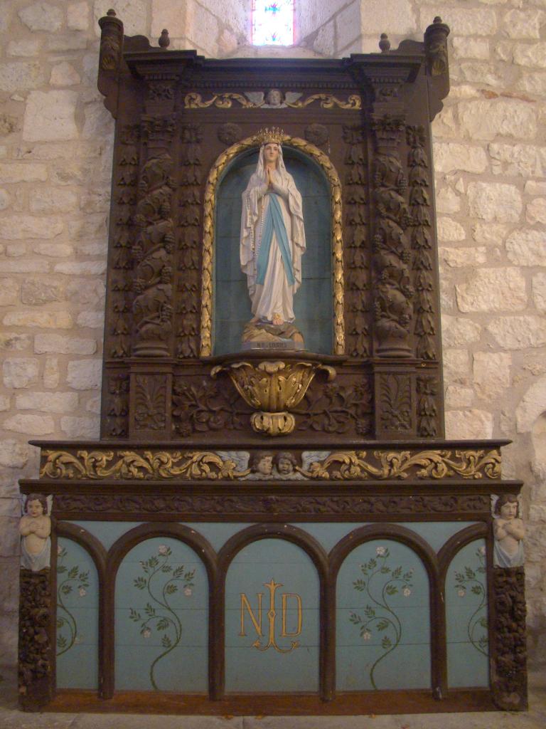 retable dédié à Notre Dame de Lourde
