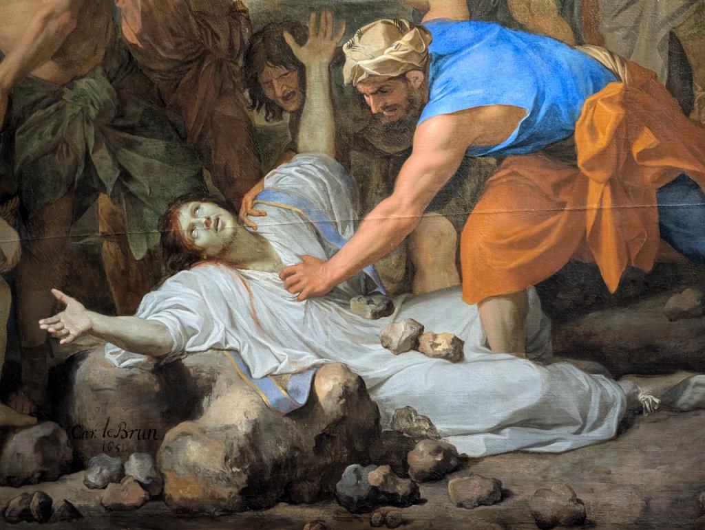 tableau : lapidation de saint Etienne