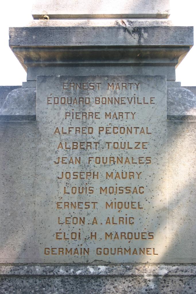 monument aux morts de la guerre de 1914-1918 et de la guerre de 1939-1945