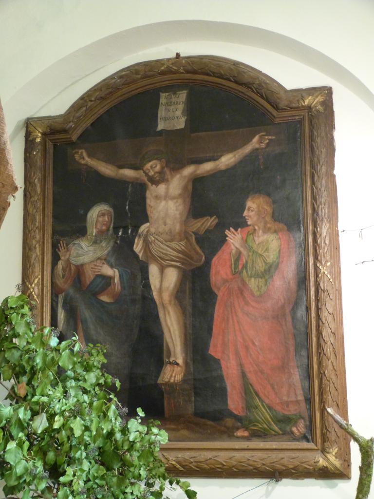 tableau et son cadre : La Crucifixion