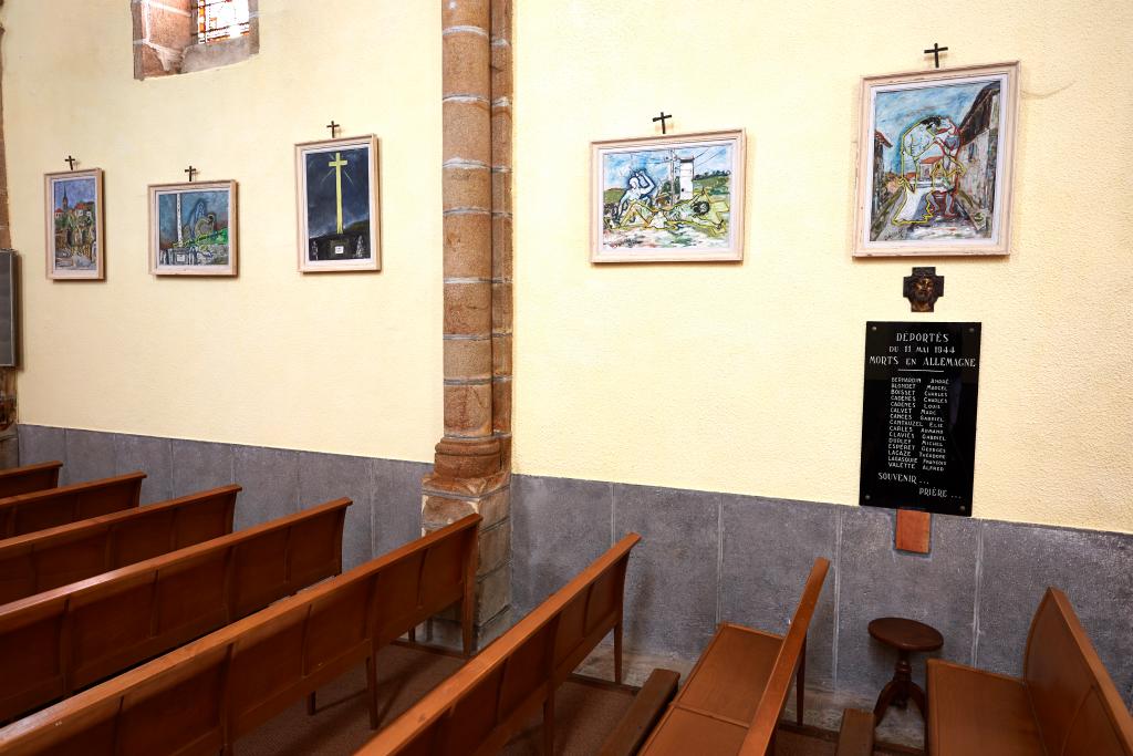 chemin de croix : ensemble de 14 tableaux