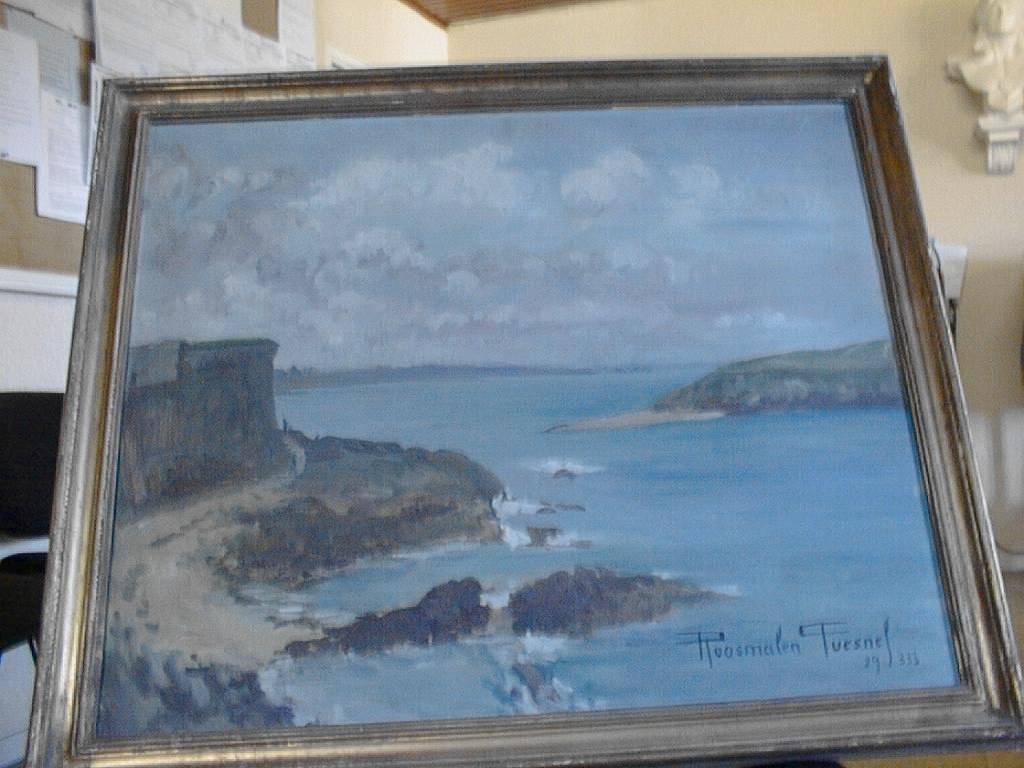 tableau et son cadre : Les Remparts de Saint-Malo