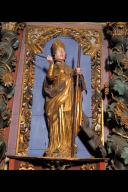 groupe sculpté, statue (en pendant, grandeur-nature) : Saint Bertrand de Comminges, saint Calixte