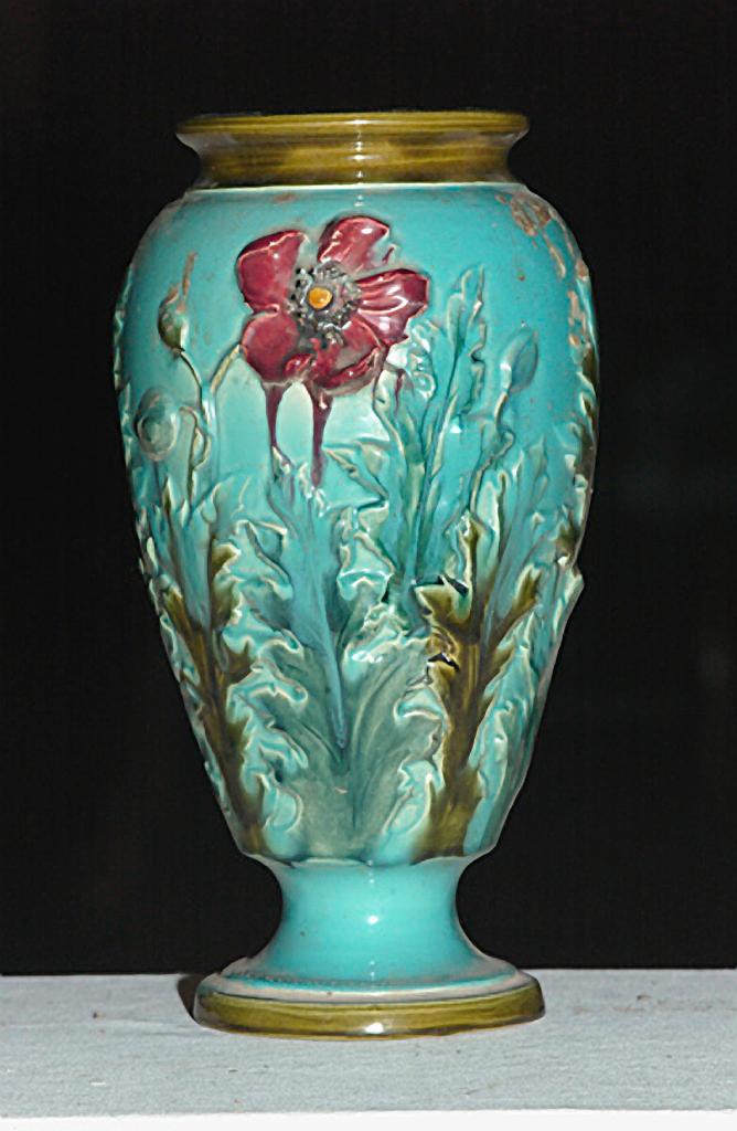 vase décoratif de style Art Nouveau : Coquelicots