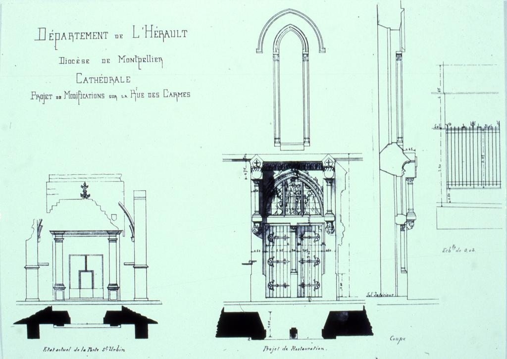 ancien couvent de bénédictins dit monastère et collège Saint-Benoît, cathédrale Saint-Pierre, actuellement faculté de médecine