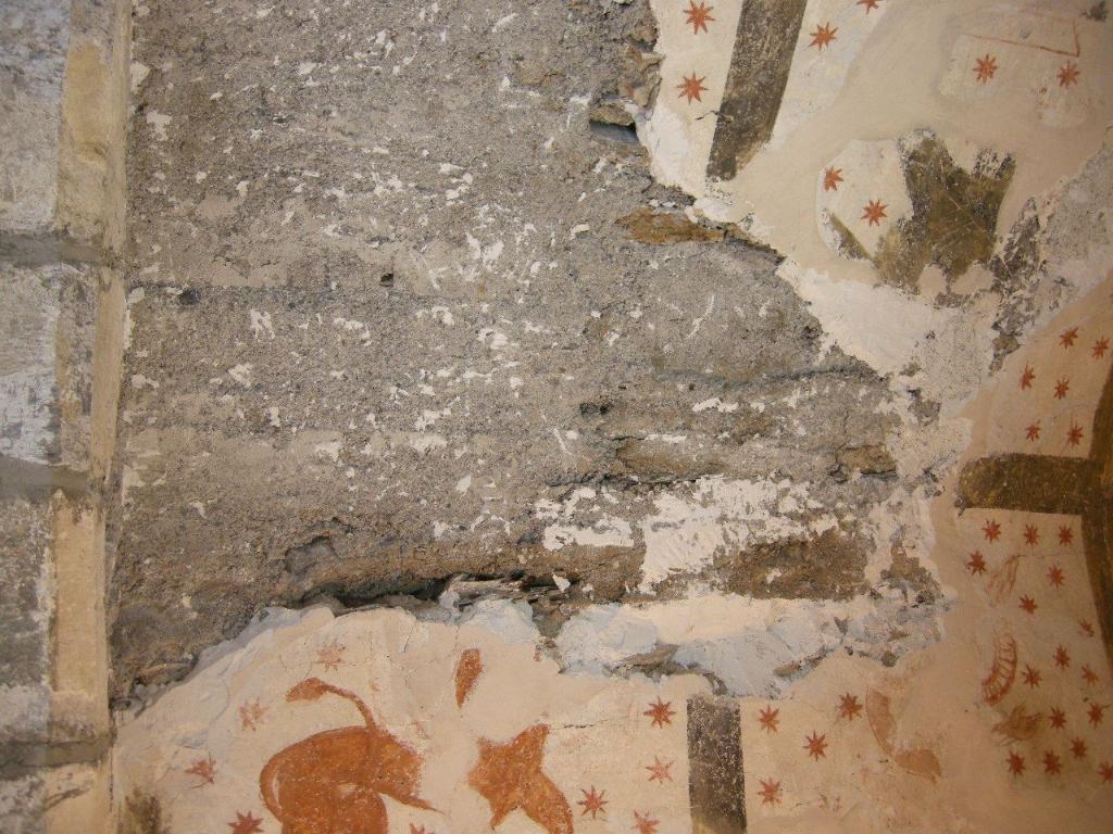 peinture monumentale : Dieu le Père, saint Pierre et saint Paul. Tétramorphe