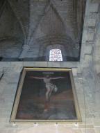 tableau et son cadre : Le Christ en croix