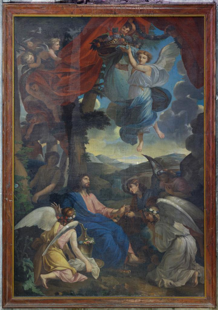 tableau : Christ au Jardin des Oliviers, ou Jésus servi par les anges