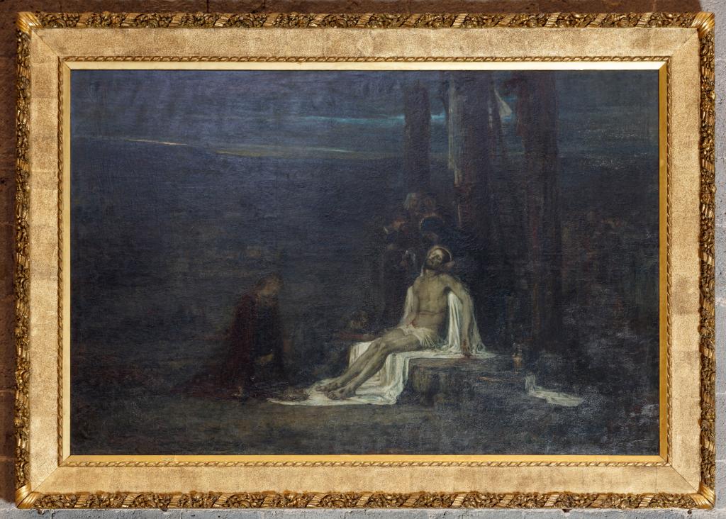 tableau et son cadre : le Christ pleuré par les Saintes Femmes, Déploration