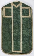 Chasuble verte avec étole, voile de calice et bourse de corporal