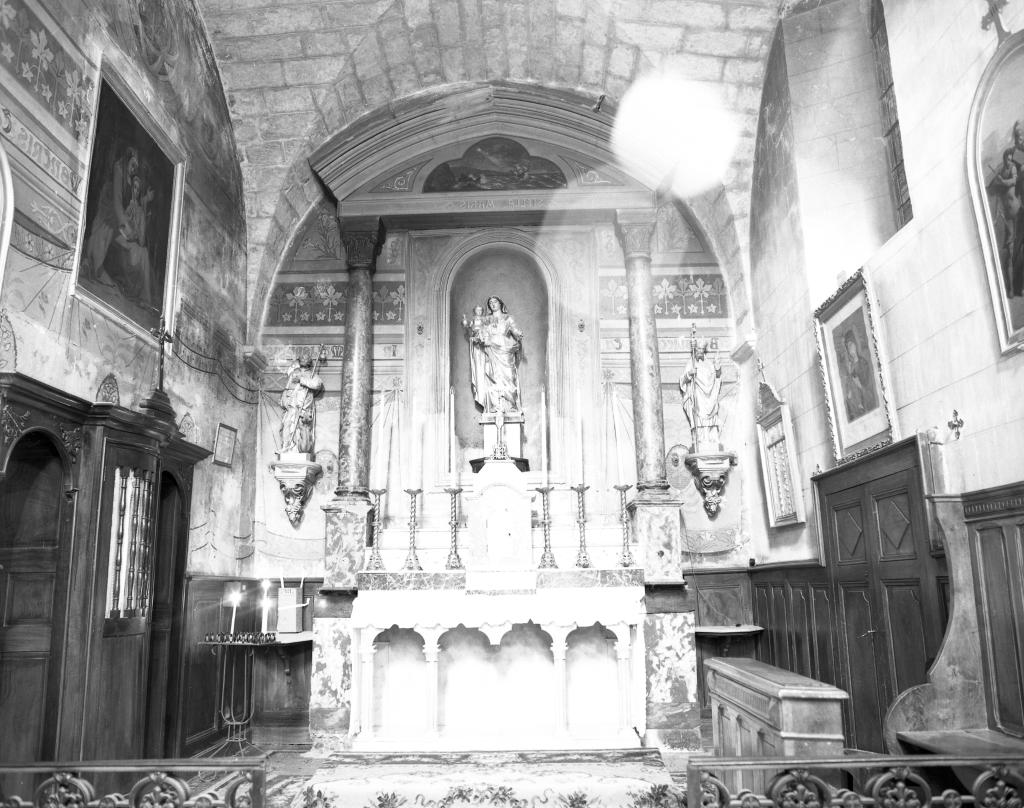 autel à tabernacle et retable de la Vierge Stella maris