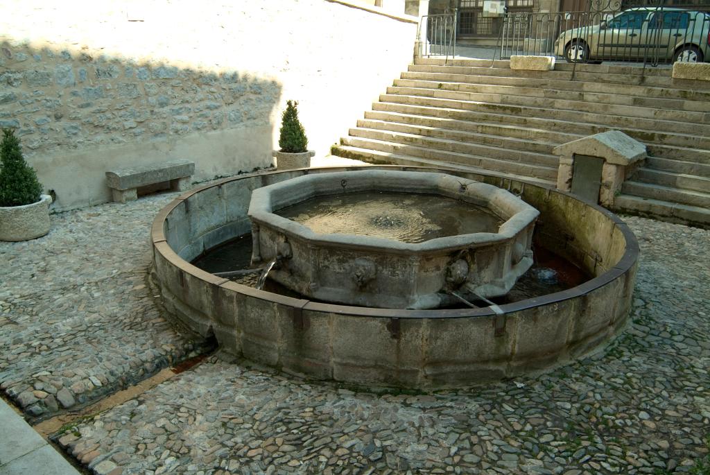 ensemble du décor sculpté de la fontaine monumentale du Griffoul