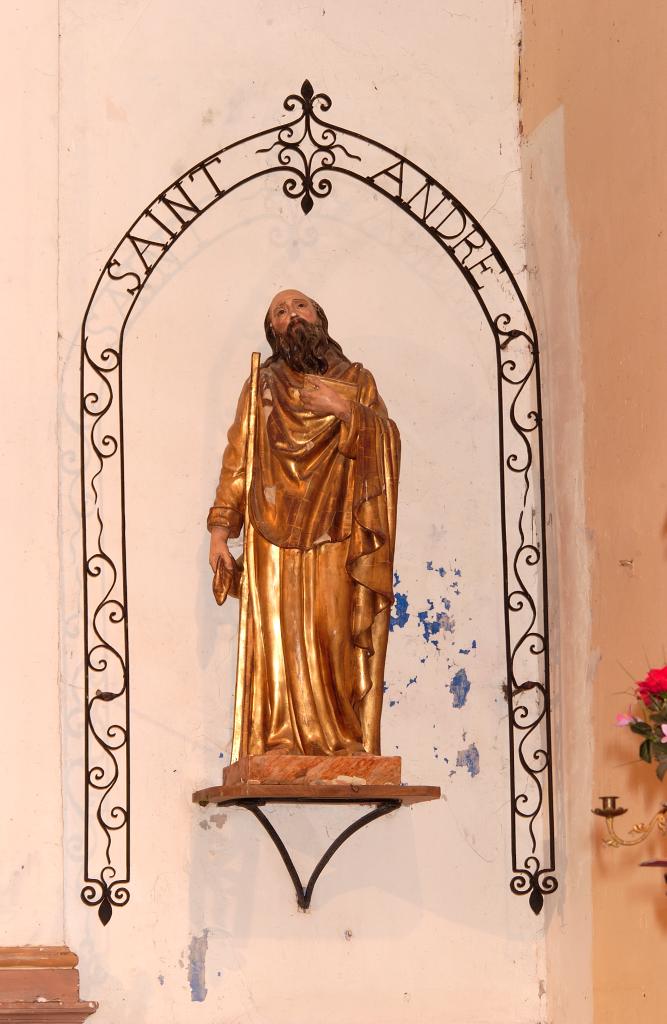 ensemble de 2 statues (petite nature) : Vierge à l'Enfant, Saint André