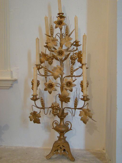 paire de chandeliers à branches d'église