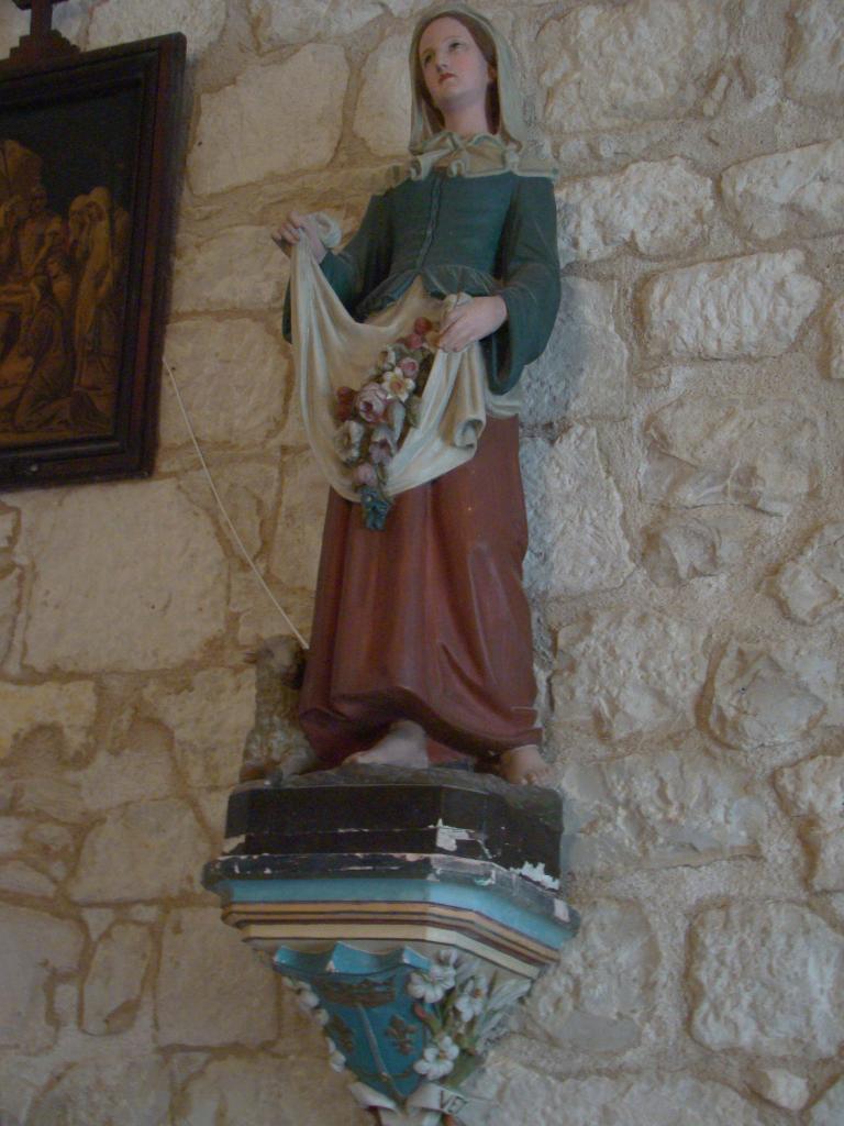 statue (petite nature), console : sainte Germaine de Pibrac