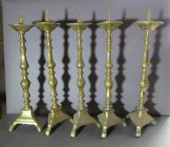 ensemble de 6 chandeliers (garniture d'autel)