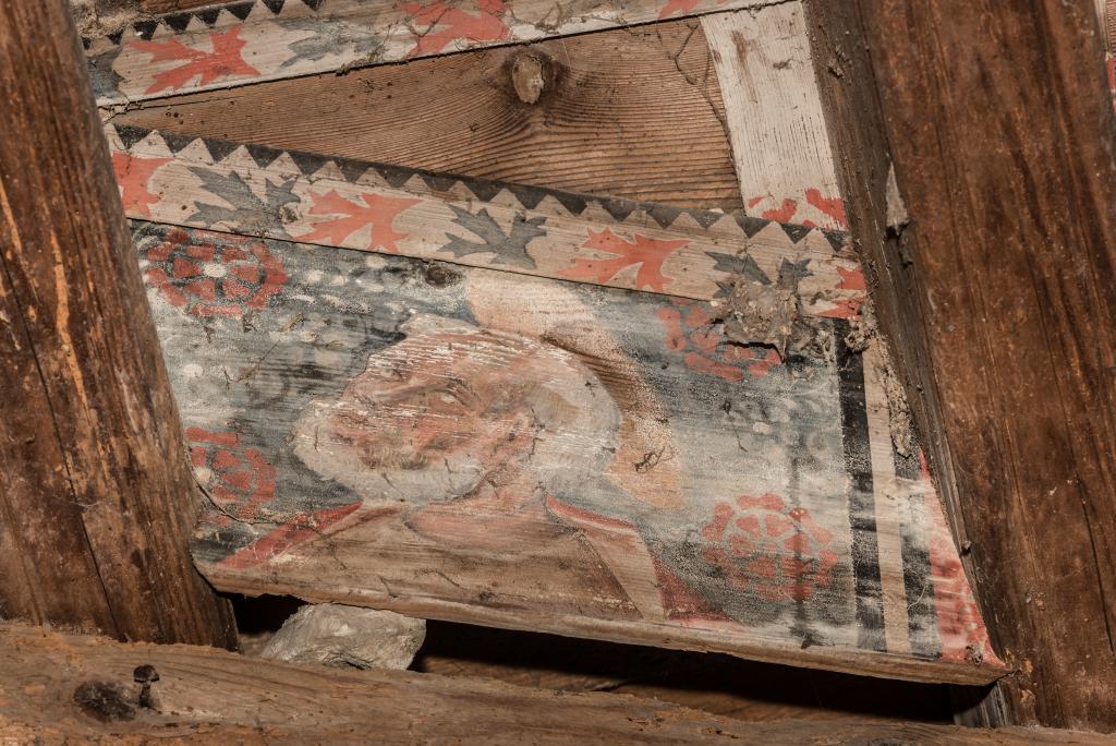 plafond peint du premier étage du château de Pomas: closoir Ib12