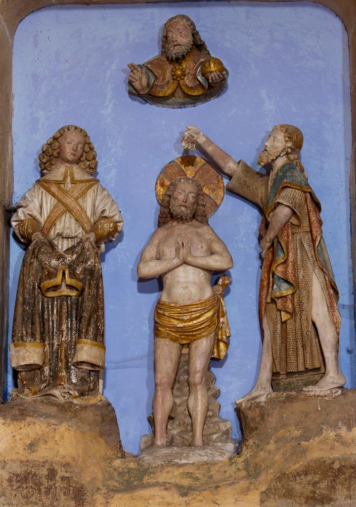 groupe sculpté : le Baptême du Christ