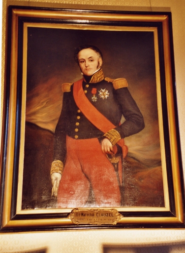 tableau et son cadre : Portrait en pied de Bertrand, comte Clauzel, maréchal de France (1772-1842)