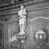 statue (demi-nature, d'applique) : Vierge à l'Enfant
