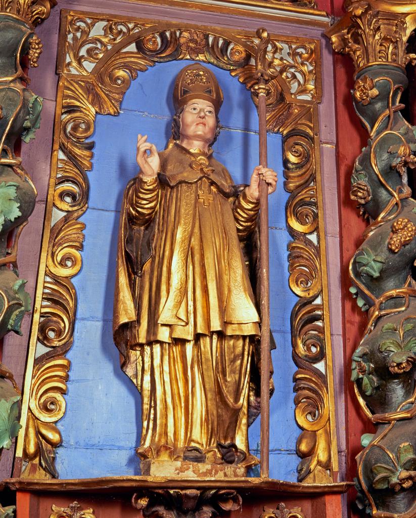 groupe sculpté, statue (en pendant, grandeur-nature) : Saint Bertrand de Comminges, saint Calixte