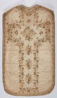 Chasuble réversible rouge/blanc avec étole, voile de calice, bourse de corporal, pale rouge