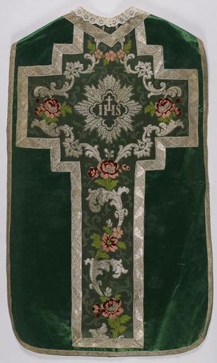 ornement liturgique catholique vert