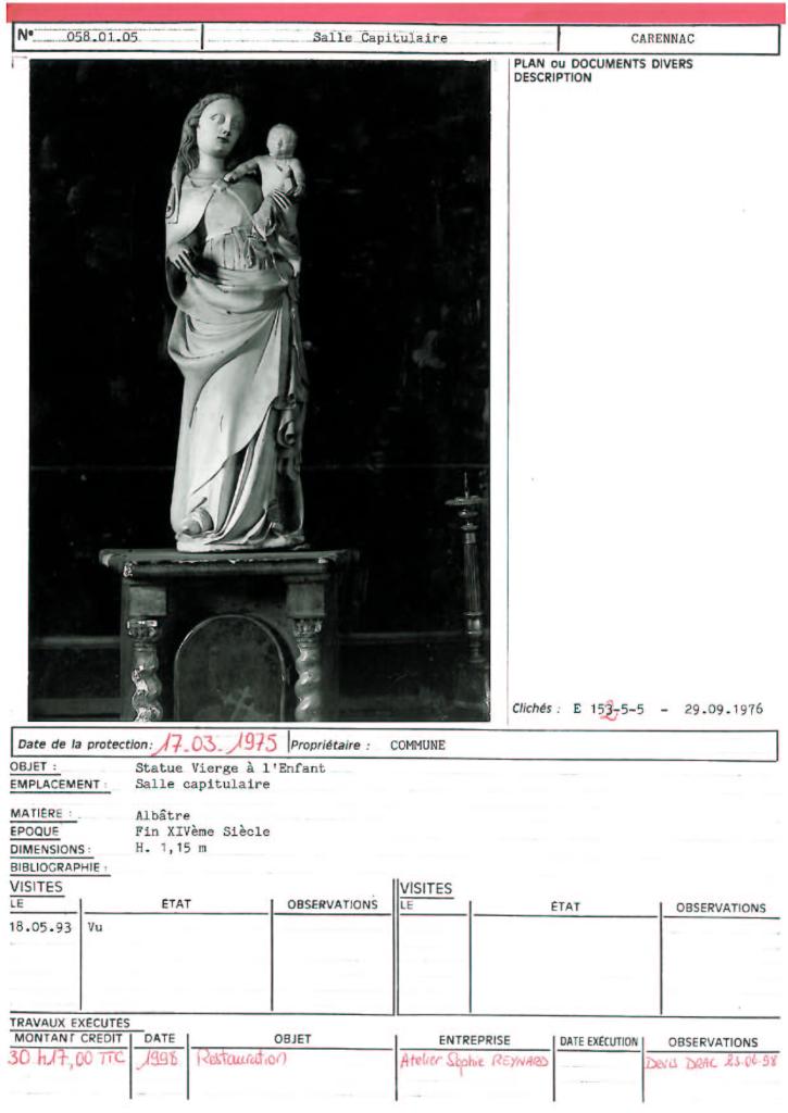 statue : Vierge à l'Enfant