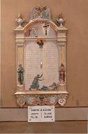 tableau commémoratif des morts de la guerre de 1914-1918 et plaque commémorative des morts de la guerre de 1954-1962