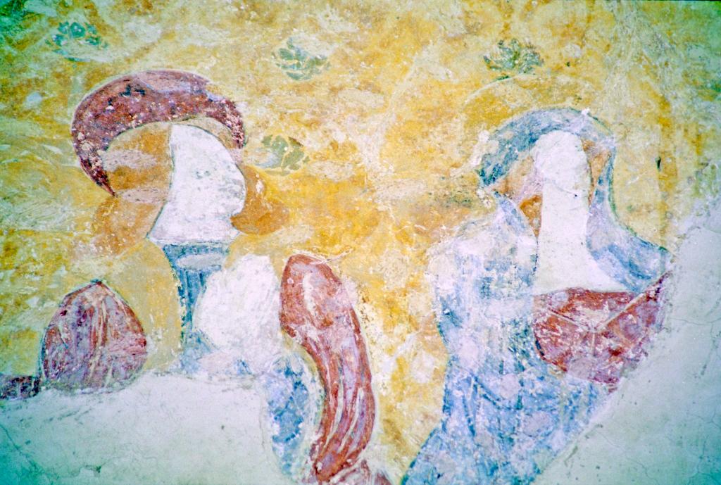 ensemble de deux peintures monumentales ; La Passion et la Résurrection