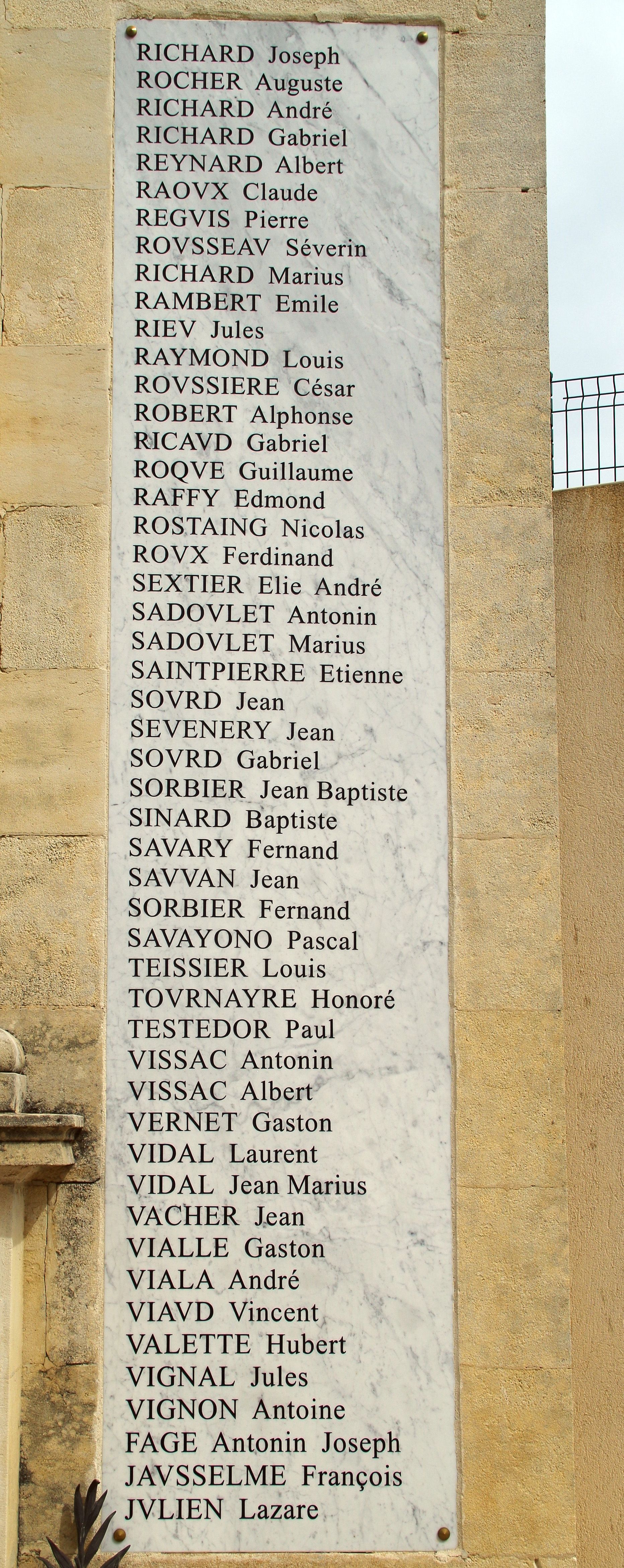 monument aux morts de la guerre de 1914-1918
