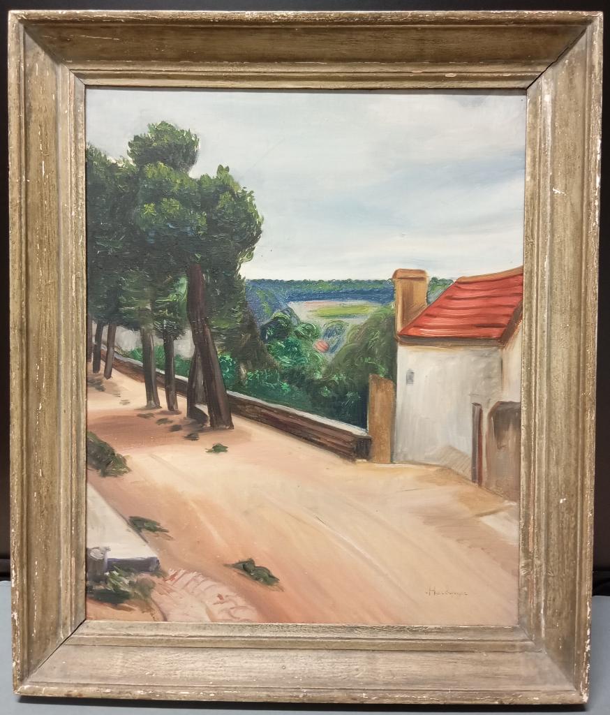 tableau et son cadre : Paysage d'Avallon