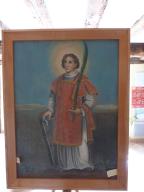 tableau double-face : saint Laurent et sainte Madeleine renonçant aux vanités du monde