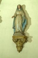 statue (demi-nature) et sa console : Immaculée conception