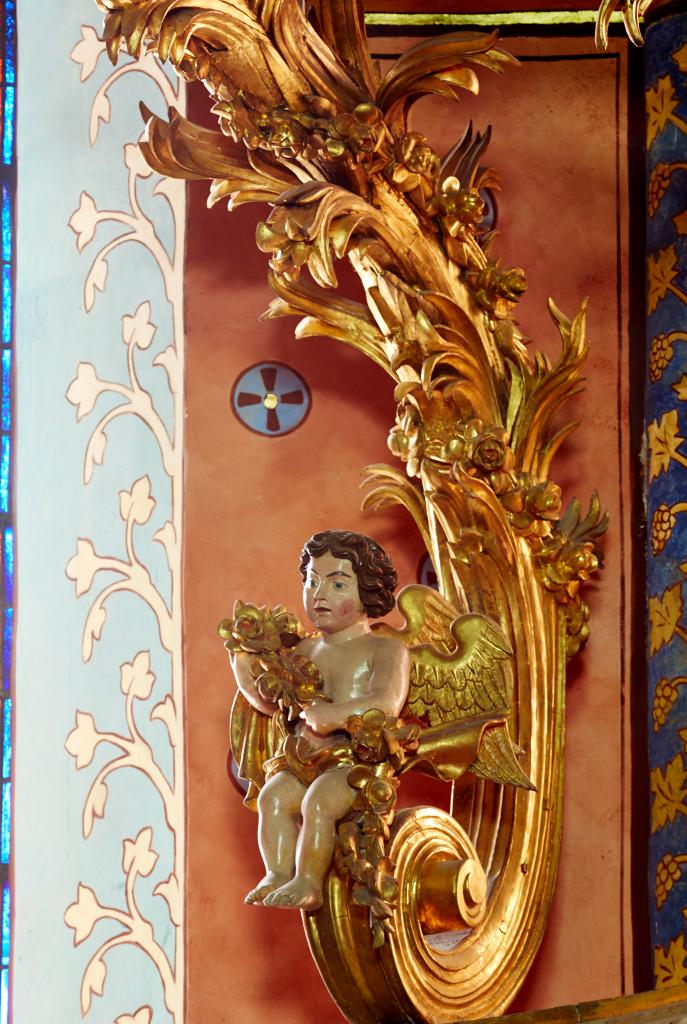 ensemble du maître-autel (autel, tabernacle, baldaquin et statues)